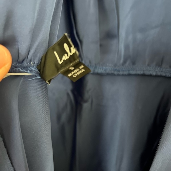 NWOT Elegance Blue Satin Sleeveless Mock Neck Maxi Dress - Picture 8 of 8